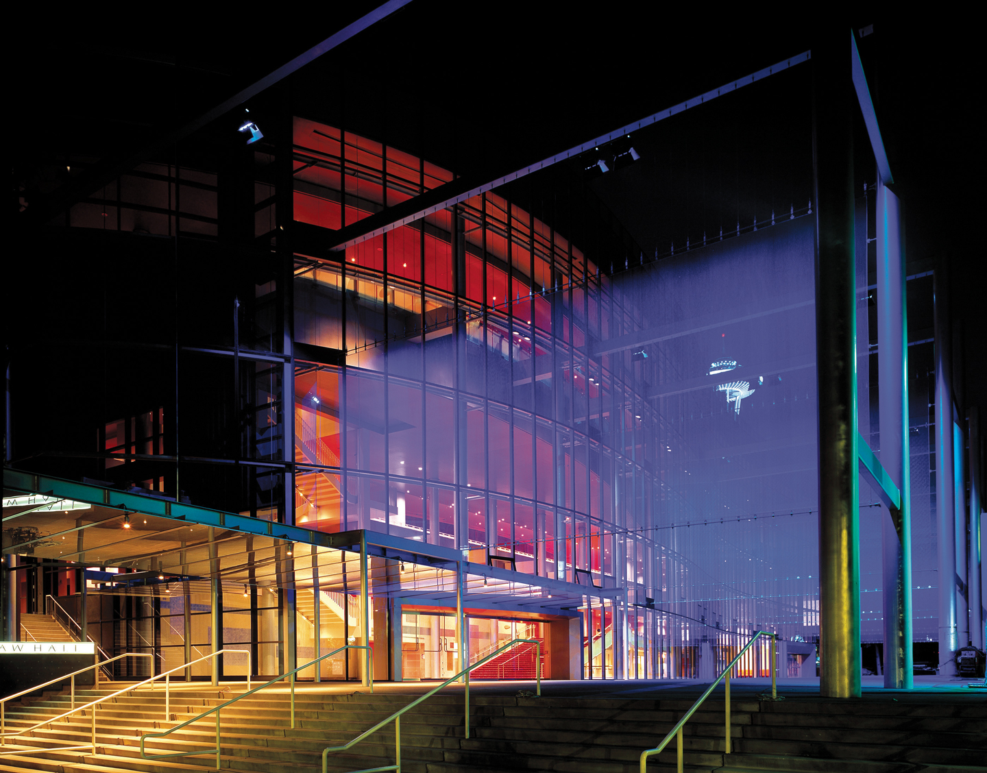 Exterior of Marion Oliver McCaw Hall, Seattle, Washington.